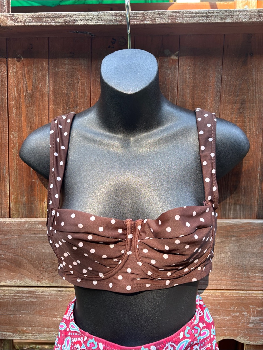 Time and Tru Brown Polka Dot Bikini Top - Picture 7 of 11